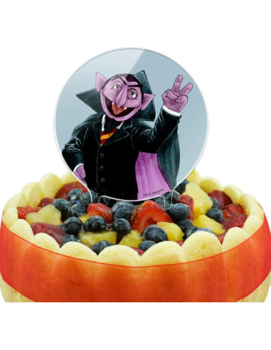 Adorno de Pastel Acrílico Vintage Conde Von Count 18.42 cm