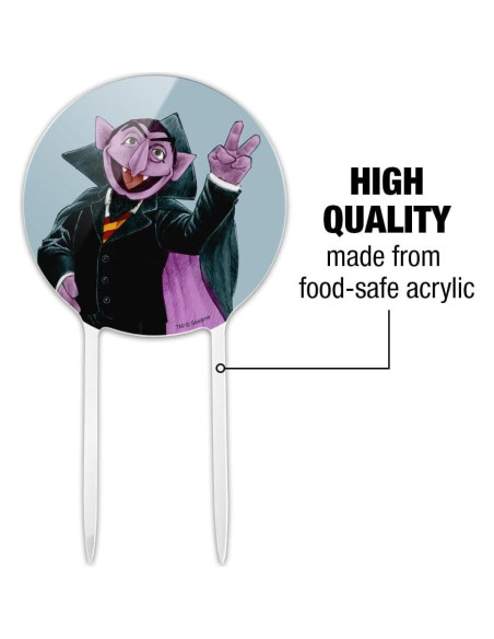 Adorno de Pastel Acrílico Vintage Conde Von Count 18.42 cm