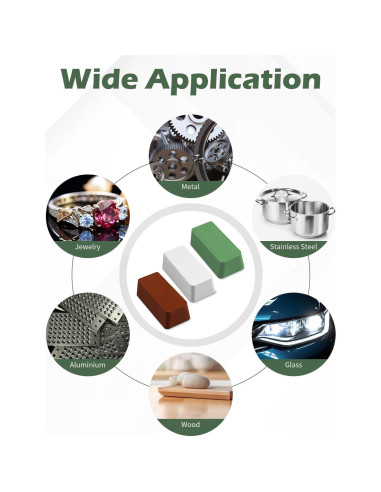 Kit de Pulido AOKLIT 3 Piezas para Metal y Joyería