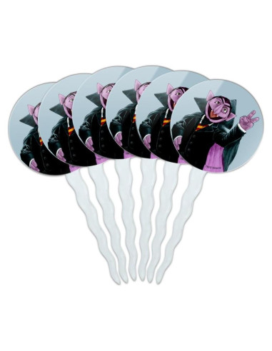 Conjunto de Palillos para Cupcakes Vintage Plaza Sésamo - 6 Piezas