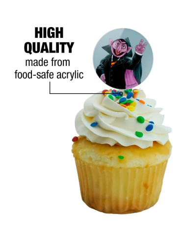 Conjunto de Palillos para Cupcakes Vintage Plaza Sésamo - 6 Piezas