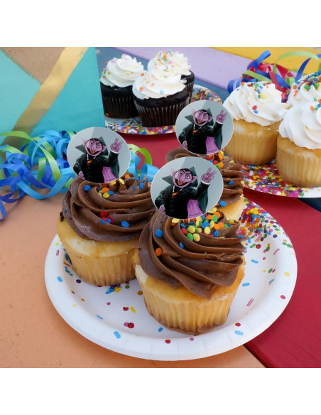 Conjunto de Palillos para Cupcakes Vintage Plaza Sésamo - 6 Piezas