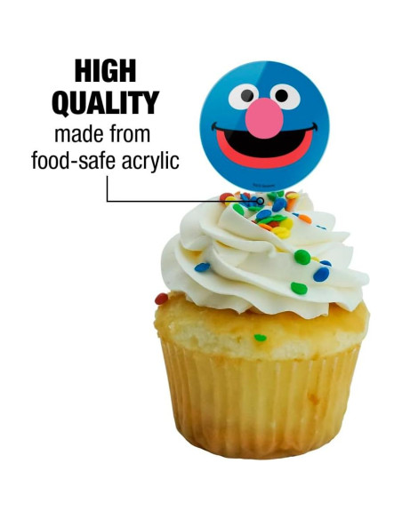 Conjunto de Palillos para Cupcakes Grover Plaza Sésamo - 6 Piezas