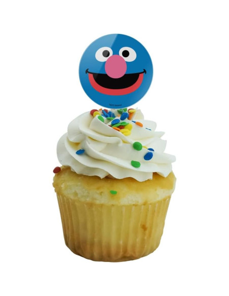 Conjunto de Palillos para Cupcakes Grover Plaza Sésamo - 6 Piezas