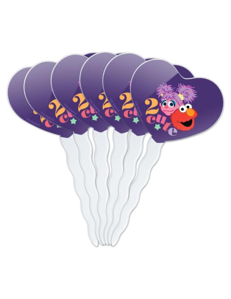 Conjunto de 6 Palillos Decorativos Corazón Plaza Sésamo