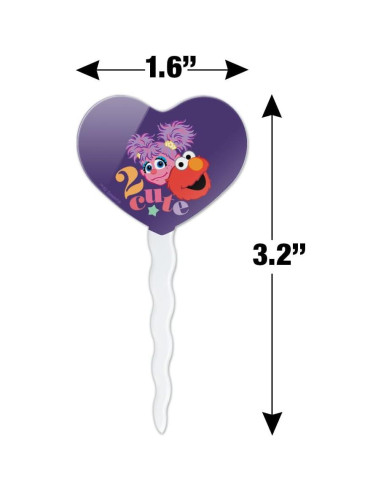 Conjunto de 6 Palillos Decorativos Corazón Plaza Sésamo