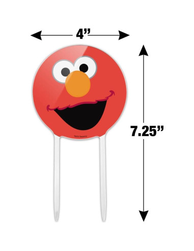 Decoración de Pastel Acrílico Elmo Plaza Sésamo 18.42 cm