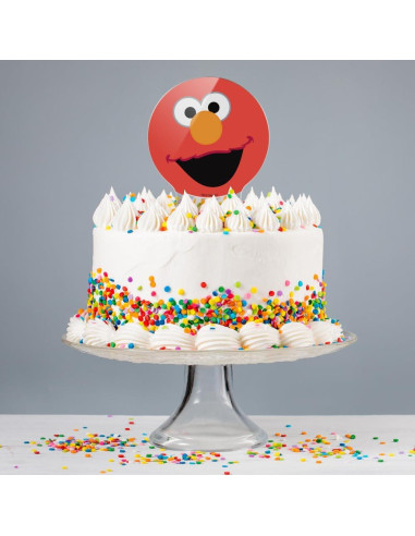 Decoración de Pastel Acrílico Elmo Plaza Sésamo 18.42 cm