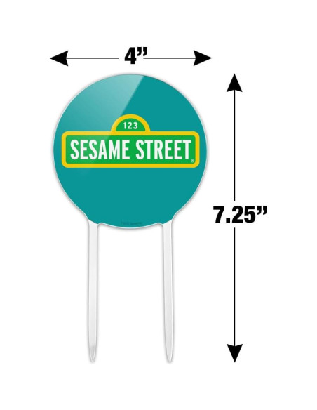 Decoración de Pastel Acrílica Plaza Sésamo 18.42 cm