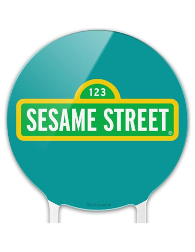 Decoración de Pastel Acrílica Plaza Sésamo 18.42 cm