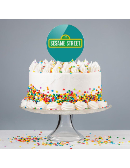 Decoración de Pastel Acrílica Plaza Sésamo 18.42 cm