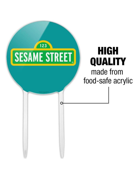 Decoración de Pastel Acrílica Plaza Sésamo 18.42 cm