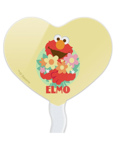 Set de 6 Palillos de Cupcake Corazón Plaza Sésamo