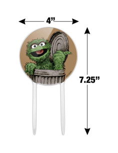 Adorno de Pastel Vintage Oscar el Gruñón 18.4 cm Acrílico 2