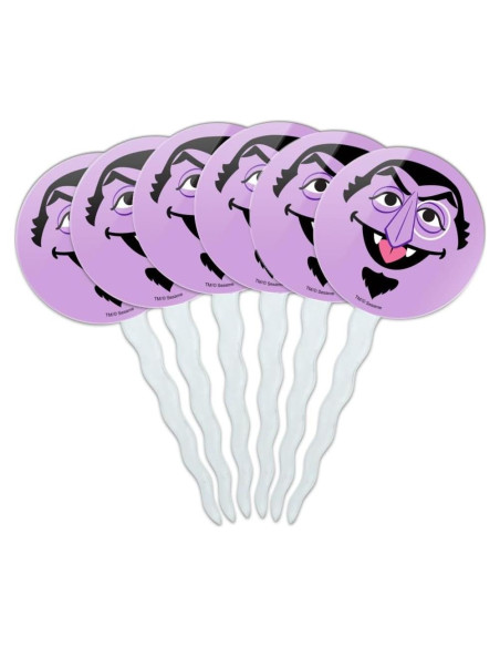 Conjunto de Palillos para Cupcakes Plaza Sésamo - 6 Piezas