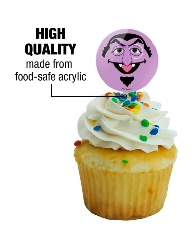 Conjunto de Palillos para Cupcakes Plaza Sésamo - 6 Piezas