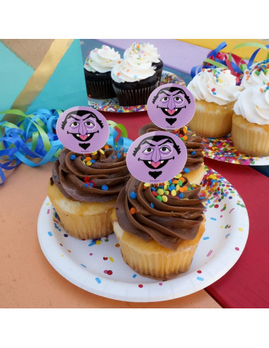 Conjunto de Palillos para Cupcakes Plaza Sésamo - 6 Piezas