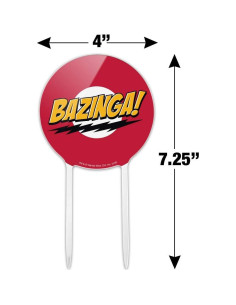 Cake Topper Acrílico El Big Bang Theory Sheldon Bazinga 18.4 cm 2