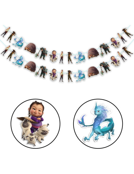 Decoración de Pared Raya y la Última Dragón 1.83m x 14cm