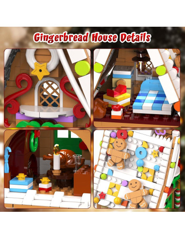Juego de Construcción Casa de Jengibre con Luz 916 PZS