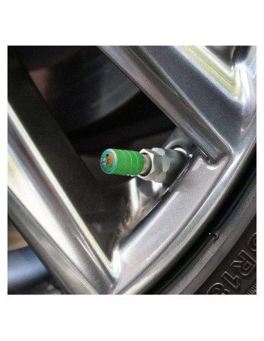 Tapas de Válvula de Aluminio Scooby-Doo Verde - 4 Piezas