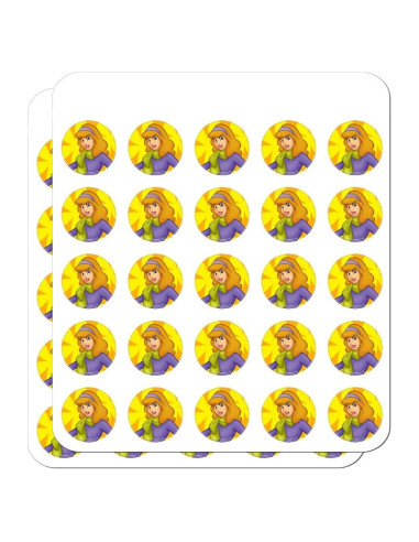 Planificador de Personaje Scooby Doo - 50 Pegatinas Transparentes