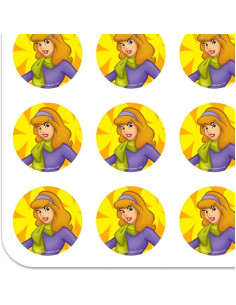 Planificador de Personaje Scooby Doo - 50 Pegatinas Transparentes 2