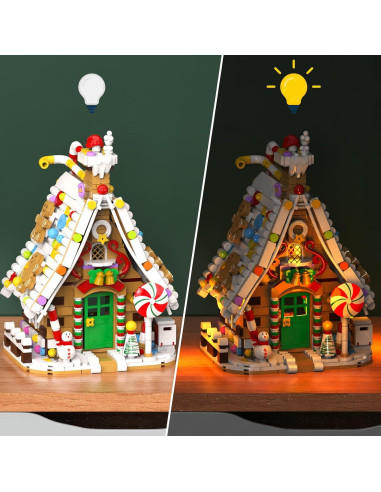 Juego de Construcción Casa de Jengibre con Luz 916 PZS