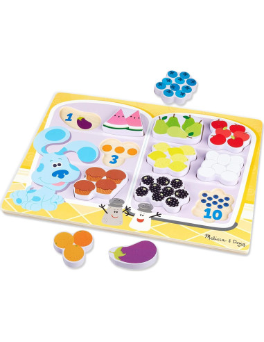 Rompecabezas de Madera Melissa & Doug Pistas de Blue y Tú - 10 Piezas