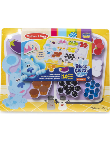Rompecabezas de Madera Melissa & Doug Pistas de Blue y Tú - 10 Piezas