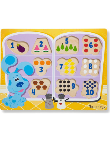 Rompecabezas de Madera Melissa & Doug Pistas de Blue y Tú - 10 Piezas