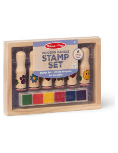 Juego de Sellos de Madera Melissa & Doug 6 Sellos y Tinta
