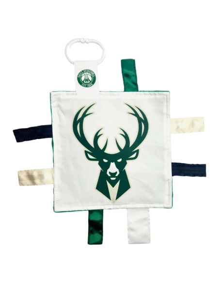 Juguete Sensorial para Bebés Milwaukee Bucks 20x20 cm - Suave y Seguro