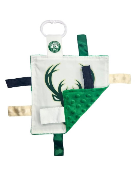 Juguete Sensorial para Bebés Milwaukee Bucks 20x20 cm - Suave y Seguro