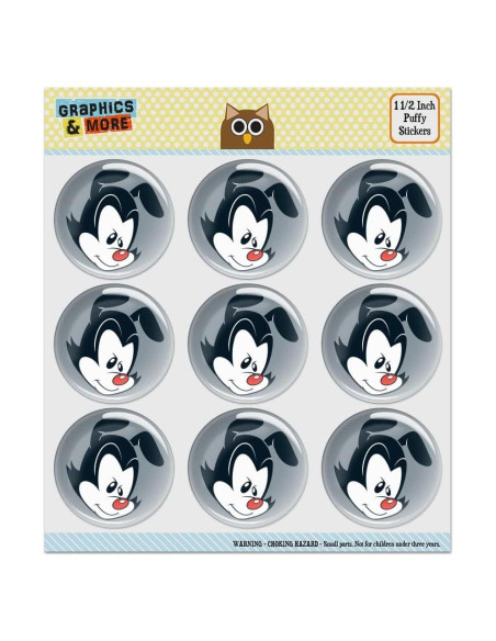 Stickers Puffy Animaniacs Yakko 9 Piezas 3D Multicolor Stickers Puffy Animaniacs Yakko 9 Piezas 3D Multicolor
