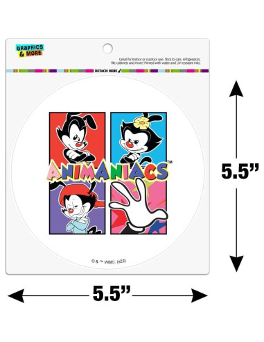 Imán Animaniacs Graphics & More 14cm Redondo Vinilo