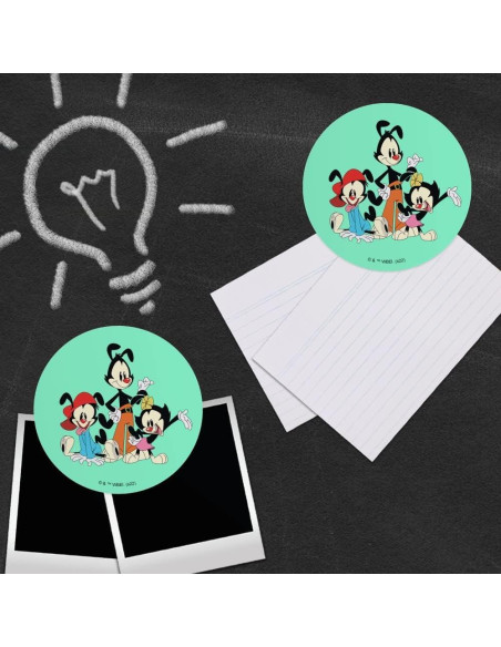 Conjunto de 4 Imanes de Vinilo Animaniacs - 6.4cm Redondos