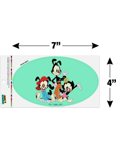 Imán Ovalado de Vinilo Animaniacs Graphics & More 17.8x10.2cm