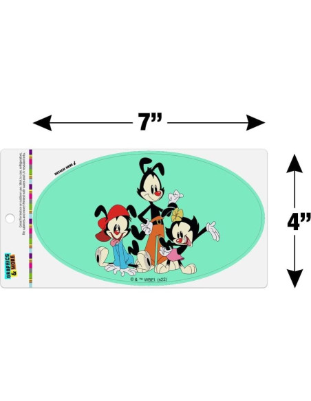 Imán Ovalado de Vinilo Animaniacs Graphics & More 17.8x10.2cm