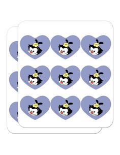 Set de Stickers Corazón Animaniacs - 18 Piezas 5.08 cm