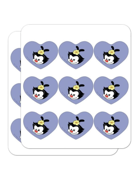Set de Stickers Corazón Animaniacs - 18 Piezas 5.08 cm