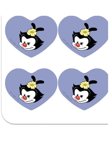 Set de Stickers Corazón Animaniacs - 18 Piezas 5.08 cm