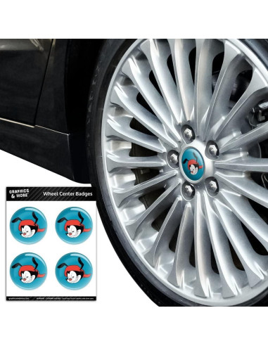 Insignias de Centro de Rueda Animaniacs Graphics & More - 4 Piezas