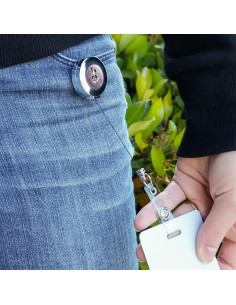 Portatarjetas Retráctil Animaniacs Cromo 0.61m Clip ID 2