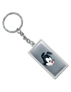 Llavero Rectangular Yakko Animaniacs Metal Cromado 5.1x2.5cm