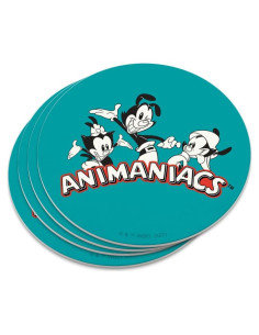 Conjunto de 4 Posavasos Animaniacs - Plástico y Corcho