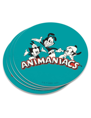 Conjunto de 4 Posavasos Animaniacs - Plástico y Corcho