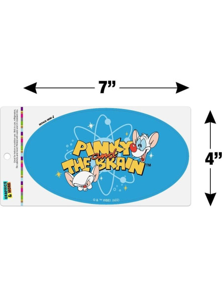 Imán Ovalado Pinky y el Cerebro 17.8x10.2cm Graphics & More