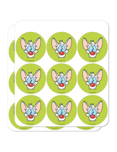 Pegatinas Pinky y Cerebro 18 unidades 5.08 cm Graphics & More