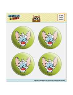 Stickers Puffy Pinky y El Cerebro - 4 Unidades 5.08 cm